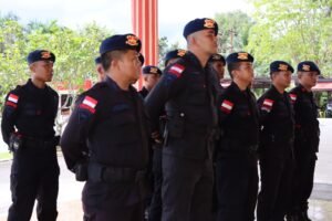 15 Brimob Polda Kepri BKO di Polres Natuna, Amankan Pemilu 2024