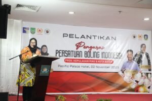 Marlin Hadiri Pelantikan Ketua PBI Kepri dan Batam: Lahirkan Pebowling Hebat