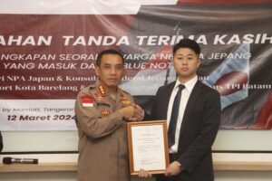 Tangkap Yusuke Yamazaki, Kapolresta Barelang dapat Penghargaan dari Kedutaan Besar Jepang