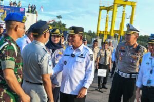 Posko Terpadu Angkutan Lebaran di Punggur Diresmikan, Ansar Berharap Masyarakat Bisa Mudik dengan Lancar dan Aman