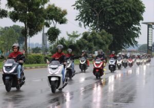 Di Tengah Hujan, Honda TOPIA On Sunday Ride Sukses Digelar di Batam