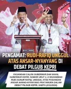 Pengamat Nilai Rudi-Rafiq Unggul atas Ansar-Nyanyang di Debat Pilgub Kepri