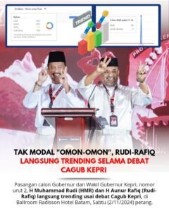Tak Modal “Omon-omon”, Rudi-Rafiq Langsung Trending Selama Debat Cagub Kepri    