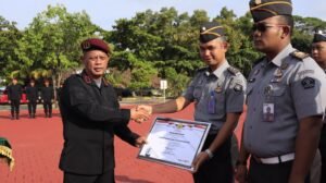 Sambut Nataru, Lapas Batam Gelar Apel Siaga dan Penyematan PIN WBK 