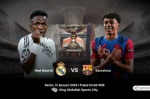 El Clasico di Final Piala Super Spanyol, Bek Barcelona Bernafsu Tumbangkan Real Madrid