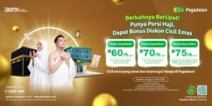 Cicil Emas di Pegadaian Dapat Diskon Uang Muka, Intip Caranya Disini!