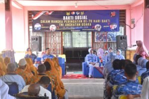 Lanud RHF Bersama Satradar 213 Tpi Gelar Bakti Sosial ke Yayasan Rumah Bahagia Bintan Sempena Hari Bakti TNI AU ke-78