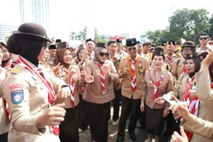 Upacara Peringatan Hari Pramuka ke-64, dengan Tema Kolaborasi untuk Membangun Ketahanan Bangsa