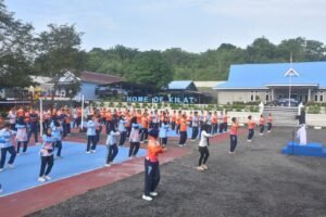 Olahraga Bersama Tingkatkan Soliditas Lanud RHF dan Satrad 213 Tanjungpinang