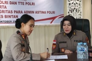 Bimtek Transformasi Digital Pelaksanaan Aplikasi Astina Polri dan TTE Polri Digelar di Polres Bintan