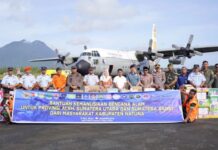 Natuna Kirim 5,5 Ton Bantuan untuk Korban Bencana Alam Sumatera Pakai Pesawat TNI AU