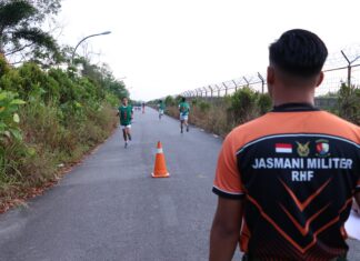 Casis Ta PK TNI AU/A-92 Panda Lanud RHF Laksanakan Tes Samapta