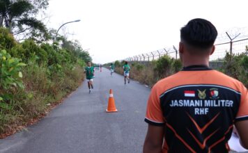 Casis Ta PK TNI AU/A-92 Panda Lanud RHF Laksanakan Tes Samapta