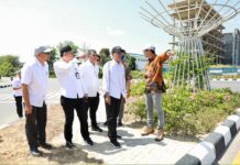 Amsakar Tinjau Proyek Taman hingga Infrastruktur Jalan dan Drainase