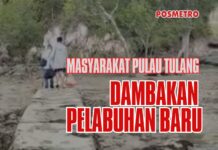 Pulau Tulang Karimun Terisolasi Saat Surut, Warga Titi Beton 100 Meter Menuju Laut