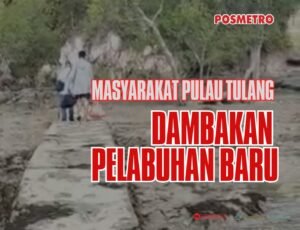 Pulau Tulang Karimun Terisolasi Saat Surut, Warga Titi Beton 100 Meter Menuju Laut