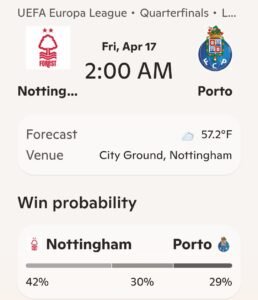 Nottingham Forest dan Porto Berebut Tiket Semifinal Liga Europa di City Ground