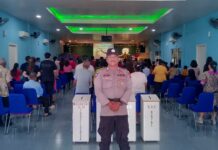 Ibadah Paskah Berjalan Aman dan Khidmat, Jajaran Polsek Daik Beri Kenyamanan Jemaat Kristiani