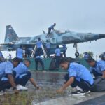 Lanud Raja Haji Fisabilillah Gelar Kerja Bakti Sambut HUT TNI Angkatan Udara Ke-80
