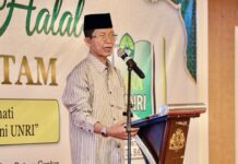 Amsakar Beberkan Program Akses Pendidikan bagi Generasi Muda saat Halalbialal IKA UNRI
