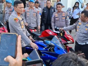 Satlantas Barelang Sikat 102 Motor Knalpot Brong dan Tindak Tegas Balap Liar