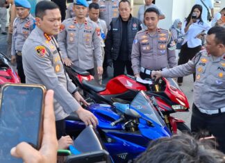Satlantas Barelang Sikat 102 Motor Knalpot Brong dan Tindak Tegas Balap Liar