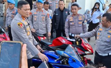 Satlantas Barelang Sikat 102 Motor Knalpot Brong dan Tindak Tegas Balap Liar