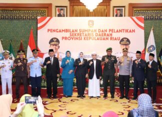 Danlanud RHF Hadiri Pelantikan Sekda Provinsi Kepulauan Riau