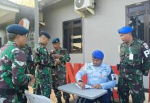 Penegakan Disiplin Kelengkapan Identitas Prajurit, Satpomau Lanud RHF Laksanakan Pemeriksaan