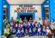 Polisi Sahabat Anak Polres Bintan, Meningkatkan Kesadaran Tertib Berlalu Lintas Sejak Dini