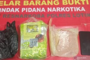 Napi Narkotika Kendalikan Kurir dari Lapas Tanjungpinang, Sabu 1 Kg Diamankan Polres Lombok Timur