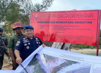 Reklamasi Ilegal PT Harap Panjang di Lingga Disegel KKP