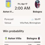 Aston Villa Siap Kunci Tiket Semifinal Liga Europa, Bologna Cari Keajaiban di Villa Park