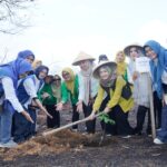BKOW Kepri Bagikan 700 Bantuan Bibit Tanaman Perkebunan di Cikolek Toapaya Selatan