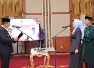 Gubernur Ansar Lantik Misni sebagai Sekda Definitif Kepri, Perempuan Pertama Pegang Tongkat Komando Birokrasi