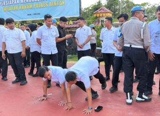 Wujudkan Sikap Disiplin, Propam Polres Bintan dan Polda Kepri Lakukan Opsgaktibplin