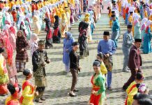 Amsakar-Li Claudia Menari Zapin Ngenang Bersama 5.120 Pelajar Memeriahkan Hardiknas 2026