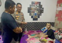 Peduli Sesama, Polsek Bintan Utara Sambangi dan Beri Santunan Warga Penderita Kanker Tulang di Desa Berakit