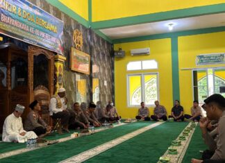 Polisi Mengaji dan Do’a Bersama di Masjid Darul Muttaqien Polres Bintan