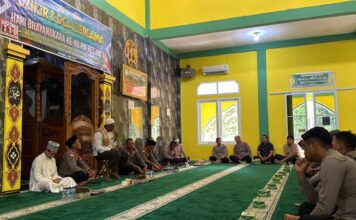 Polisi Mengaji dan Do’a Bersama di Masjid Darul Muttaqien Polres Bintan
