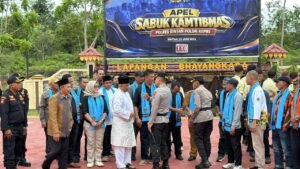 Polres Bintan Gelar Apel Sabuk Kamtibmas dan Salurkan Bansos