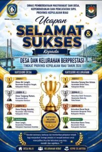 Ekang Anculai dan Tanjung Uban Selatan Raih Penghargaan Tingkat Provinsi di Ajang Desa/Kelurahan Berprestasi 2026