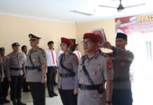 Polres Bintan Gelar Upacara Penyerahan Jabatan Kabag SDM dan Sertijab Kasat Resnarkoba