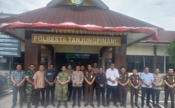 Perkuat Sinergitas TNI, Polri dan Kejaksaan, Dandim 0315/Tanjungpinang Turut Silaturahmi ke Mapolresta