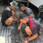 Gotong Royong Satgas TMMD ke-129 Bangun RTLH Bersama Masyarakat di Bintan