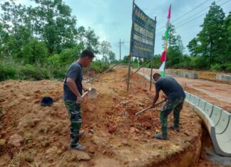 TMMD ke-129, Kodim 0315/Tanjungpinang Percepat Pengerjaan Jalan dan Parit