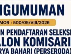 Seleksi Bakal Calon Komisaris dan Direktur BUMD PT Bintan Karya Bahari (Perseroda) Diperpanjang hingga Awal September