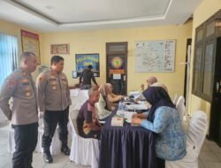 Polres Bintan Gelar Kegiatan TANJAK, Pemeriksaan Kesehatan Gratis Masyarakat Gunung Kijang