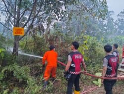 Gerak Cepat Polisi dan Damkar, Kebakaran Lahan 1,9 Hektare Berhasil Dipadamkan