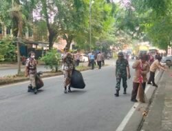 Sambut HUT TNI ke-81, Kodim 0315/Tanjungpinang Bersihkan Pasar Bintan Center
